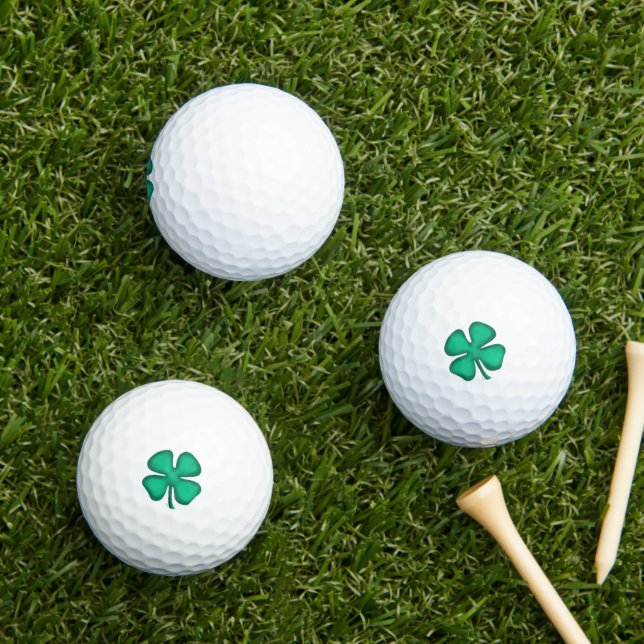 Lucky 4 Leaf Irish Clover value golf balls (Insitu Grass)