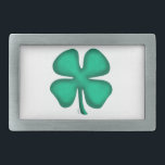 Lucky 4 Leaf Irish Clover white rectangle buckle Belt Buckle<br><div class="desc">Lucky 4 Leaf Irish Clover belt buckles are a great way to show 'your Irish' and great buckles to wear for St. Patrick's Day, for parades, and every day. Lucky 4 Leaf Irish Clover is Steamy Raimon original art and the 1st 4-leaf clover design for sale ever on www anywhere....</div>