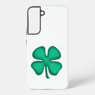 Lucky 4 Leaf Irish Clover white S22Plus phone case
