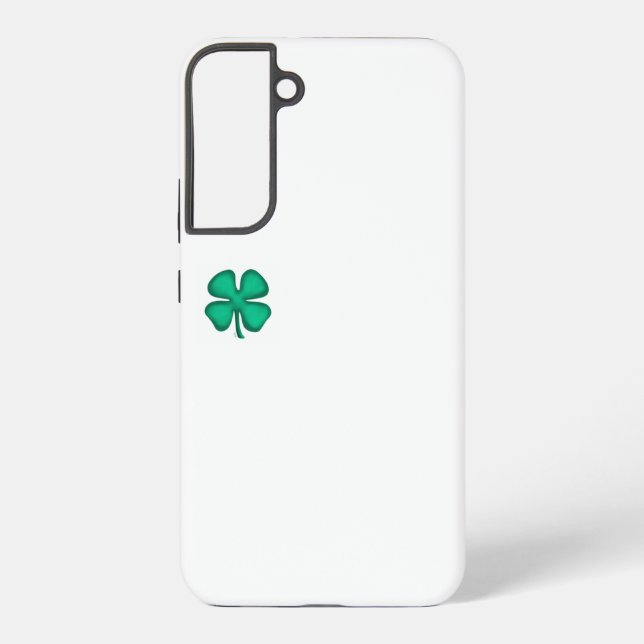 Lucky 4 Leaf Irish Clover white S22Plus phone case (Back)