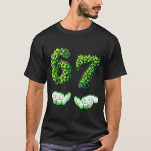 Lucky 67 Clover Number Funny Green Shamrock St Pat T-Shirt