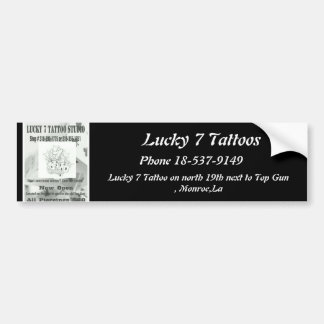 Lucky 7 Tattoos bumper sticker