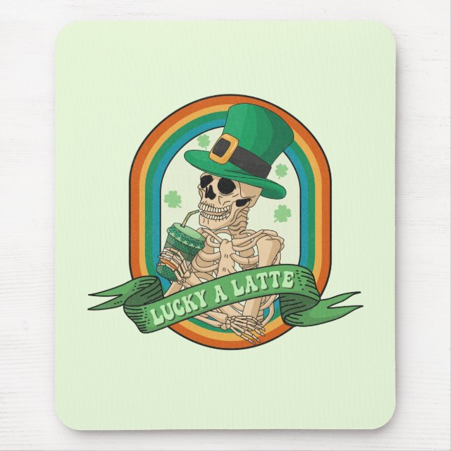Lucky A Latte Mouse Pad (Front)