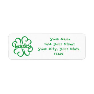 Lucky Address Label Return Address Label