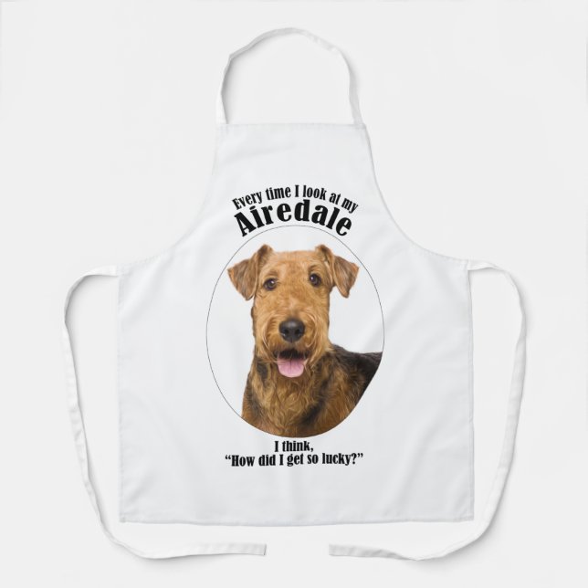 Lucky Airedale Apron (Front)