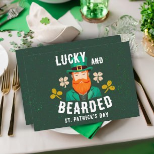 Lucky and Bearded St. Patrick’s Day Leprechaun Holiday Card