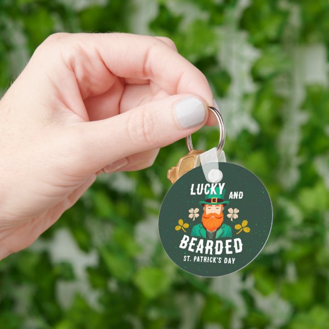 Lucky and Bearded St. Patrick’s Day Leprechaun Key Ring (Hand)