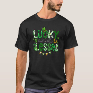 Lucky And Blessed Clover Patricks Day Family Match T-Shirt