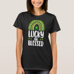 Lucky And Blessed Women St Patrick's Day Rainbow T-Shirt