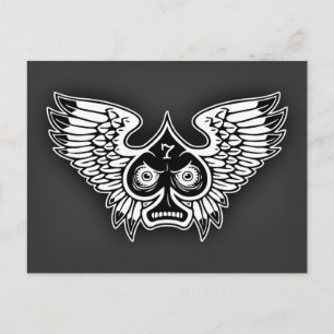Lucky Angry Winged Spade #7 Postcard