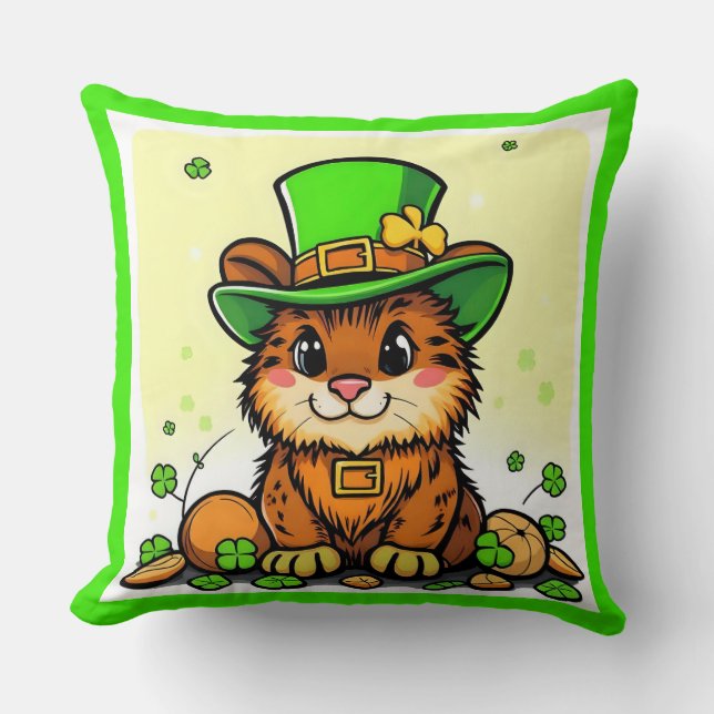 Lucky Animals in Disguise - St. Patrick’s Day Fun Cushion (Front)