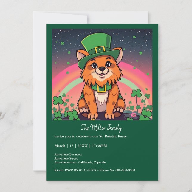 Lucky Animals in Disguise - St. Patrick’s Day Fun Invitation (Front)