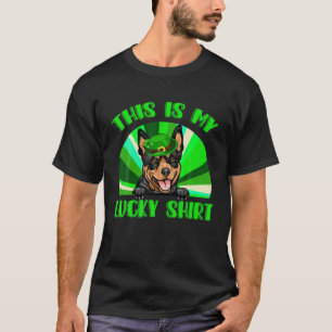 Lucky Australian Kelpie Happy St Patricks Day Fami T-Shirt