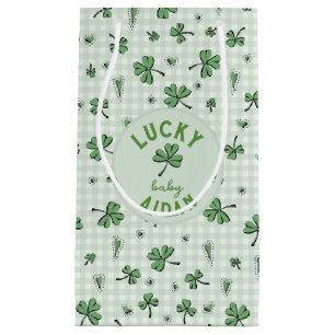 Lucky Baby Green Gender Neutral St Paddys  Small Gift Bag