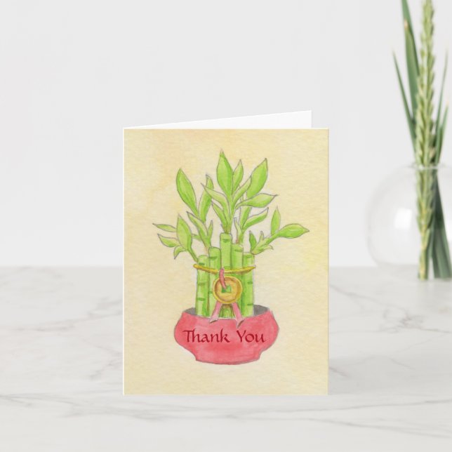 Lucky Bamboo thank you card (Front)