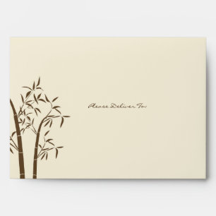 Lucky Bamboo Wedding - A7 Envelope - Brown