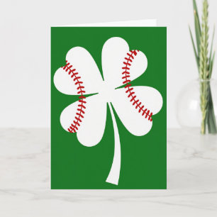 Lucky Baseball Four Leaf Clover Card