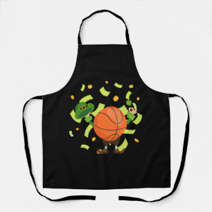 Lucky Basketball Happy Patrick's Day Apron