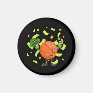 Lucky Basketball Happy Patrick's Day Magnet