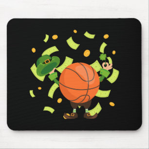 Lucky Basketball Happy Patrick's Day Mouse Pad