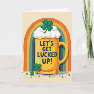 Lucky Beer Rainbow Pattern Card