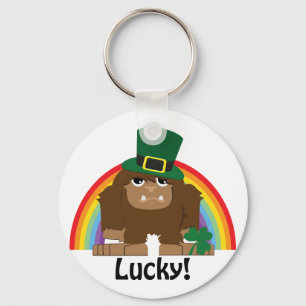Lucky Bigfoot Leprechaun Key Ring