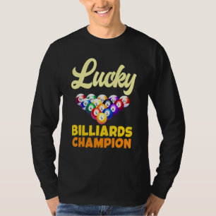 Lucky Billiards Champion Lucky Snooker Player T-Shirt
