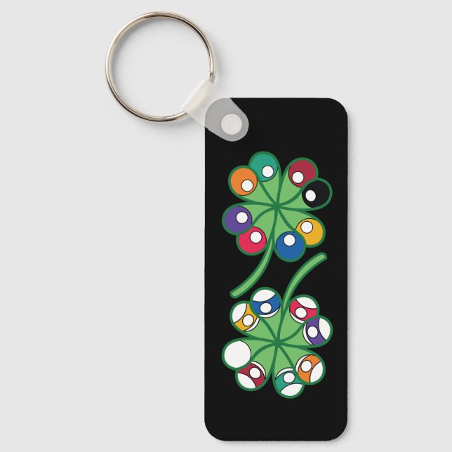 Lucky Billiards Rectangluar Keychain (Front)