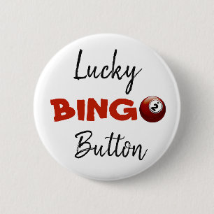 Lucky BINGO Button Red Ball