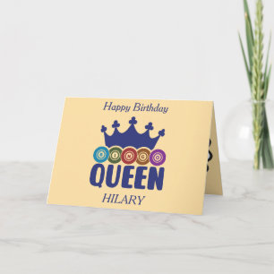 Lucky Bingo Queen Birthday  Card