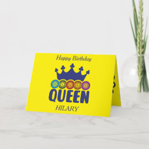 Lucky Bingo Queen Birthday  Card