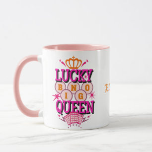 Lucky Bingo Queen /editable name Mug