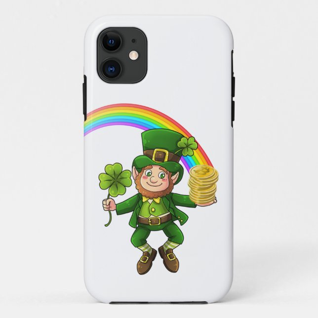 Lucky Bitcoin Rainbow Leprechaun Case-Mate iPhone Case (Back)