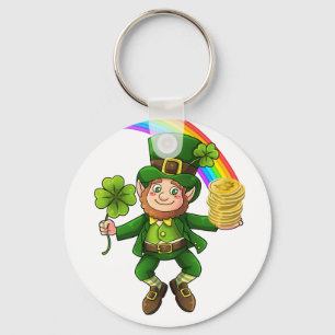 Lucky Bitcoin Rainbow Leprechaun Key Ring