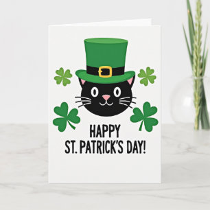 Lucky Black Cat Happy Day Card