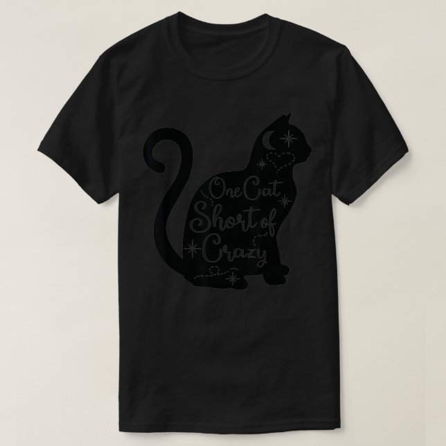 Lucky Black Cat s Cute Crazy Cat Lover Gift  T-Shirt (Design Front)