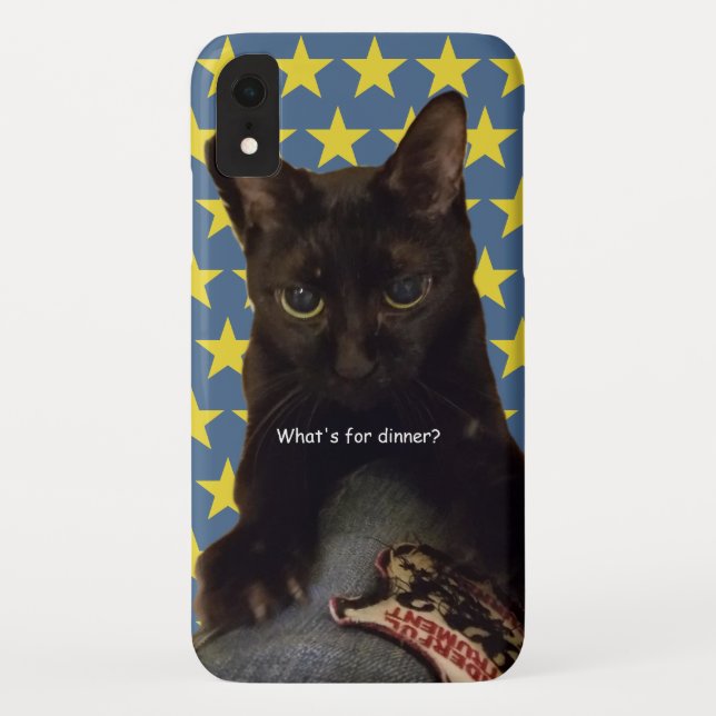 Lucky Black Cat w/Stars Case-Mate iPhone Case (Back)