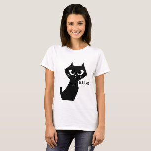 Lucky Black Cats Hello T-Shirt