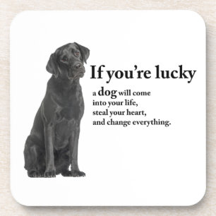 Lucky Black Lab Coaster