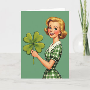 Lucky Blonde Retro Pop Art Card