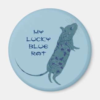 Lucky Blue Rat | magnet