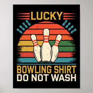 Lucky Bowling Funny Bowling Poster