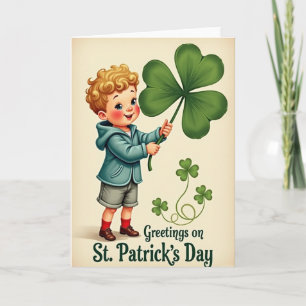 Lucky Boy Smile St Patricks Card
