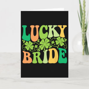 Lucky Bride Groom Couples Matching Wedding St Patr Card