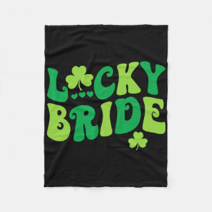 Lucky Bride Groom Couples Matching Wedding St Patr Fleece Blanket