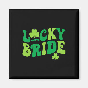 Lucky Bride Groom Couples Matching Wedding St Patr Magnet