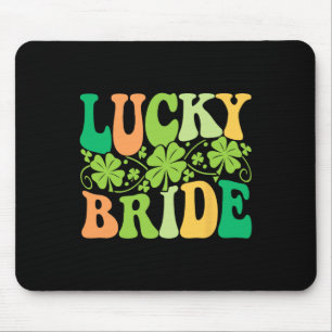 Lucky Bride Groom Couples Matching Wedding St Patr Mouse Pad