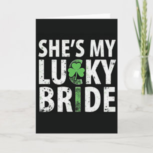 Lucky Bride Shamrock Pattern Card