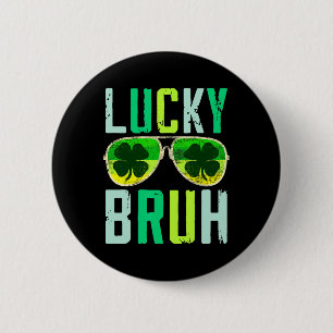 Lucky Bruh Boys St Patricks Day Teens Kids Men 6 Cm Round Badge