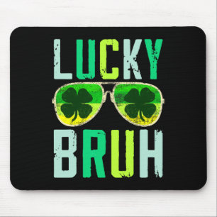 Lucky Bruh Boys St Patricks Day Teens Kids Men Mouse Pad